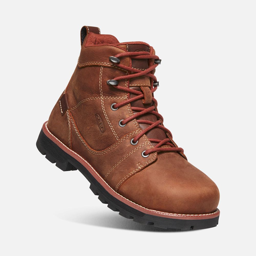 Botte de Travail Keen Femme Marron | Seattle 6\" Waterproof (Aluminum Toe) | ASILY-9481